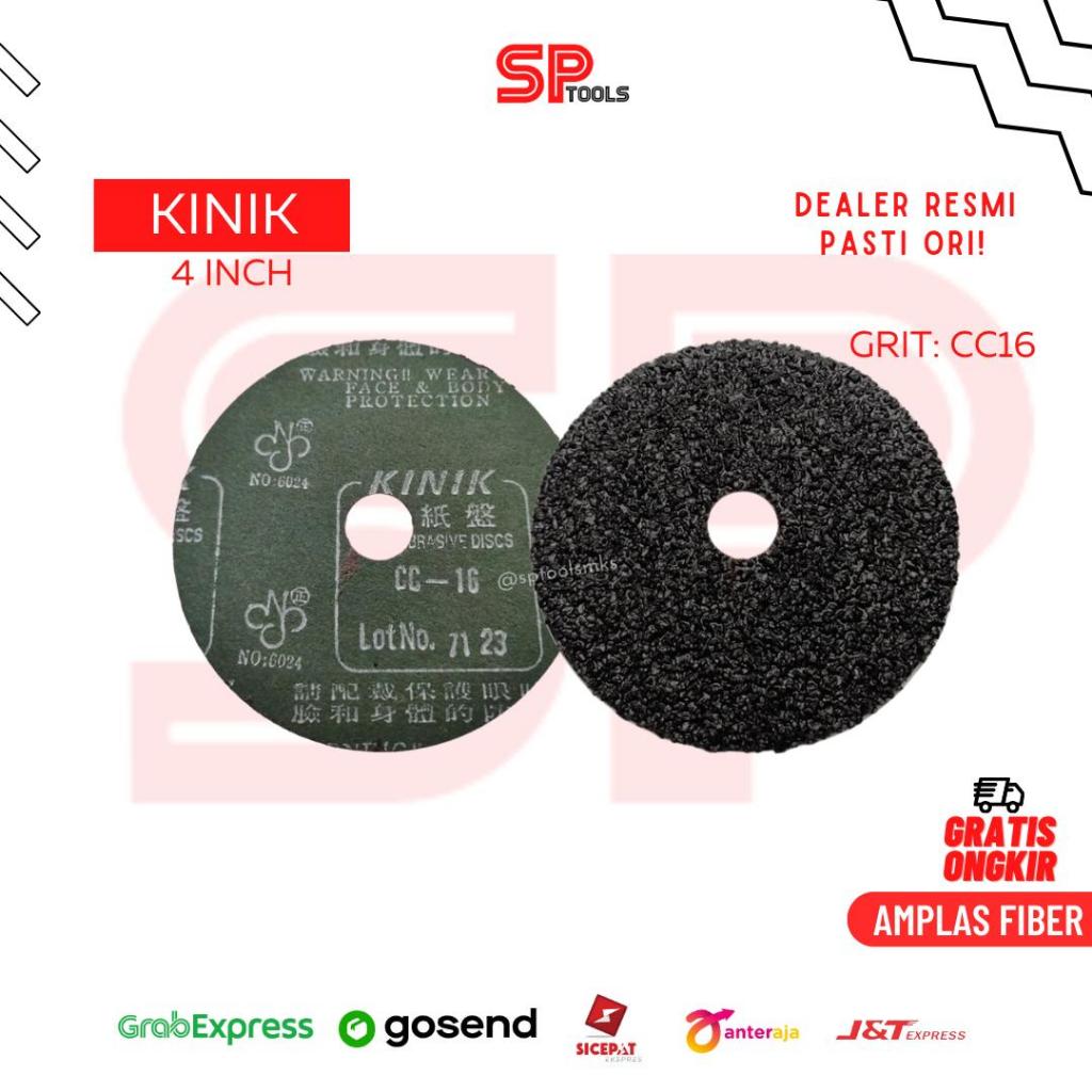 AMPLAS FIBER / MATA GERINDA GURINDA AMPLAS ABRASIVE DISC 4" 4 INCH CC16 / CC 16 / #16 KINIK