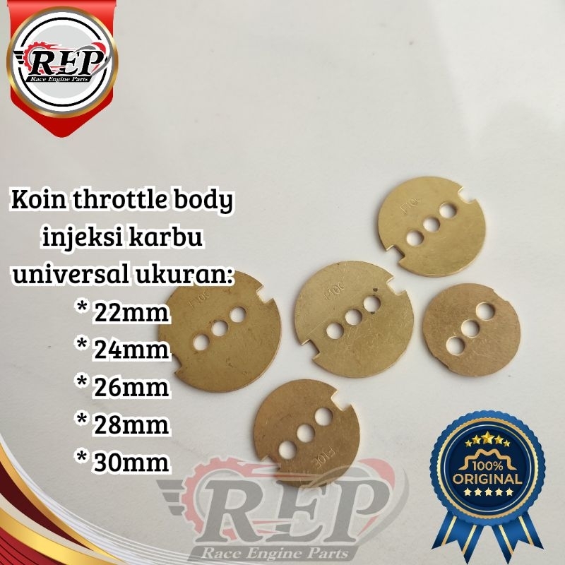 (4pcs) coin koin gobangan throttle body injeksi karbu original