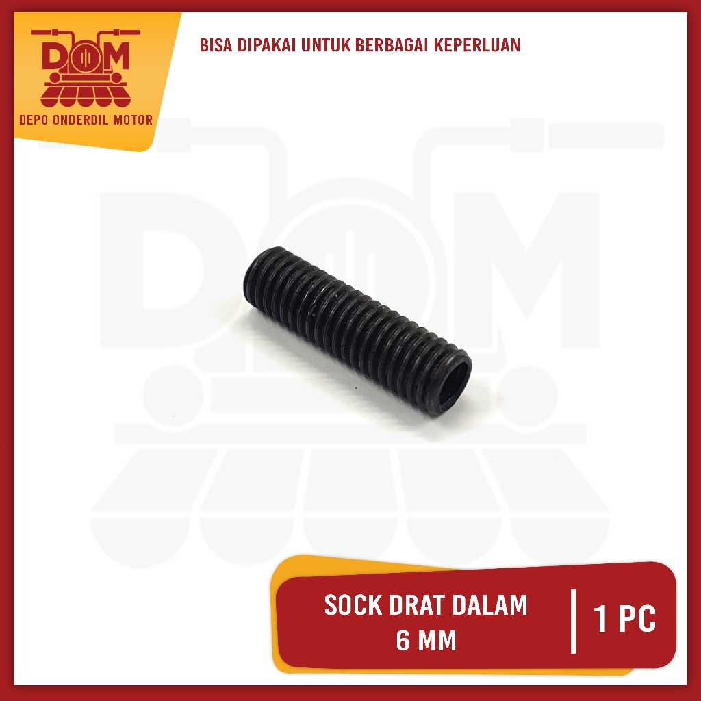Sock Drat Dalam 6MM (PSP) Sok Shok Bosh Baut Baud Drat Drad Bagian Dalam M10 Universal