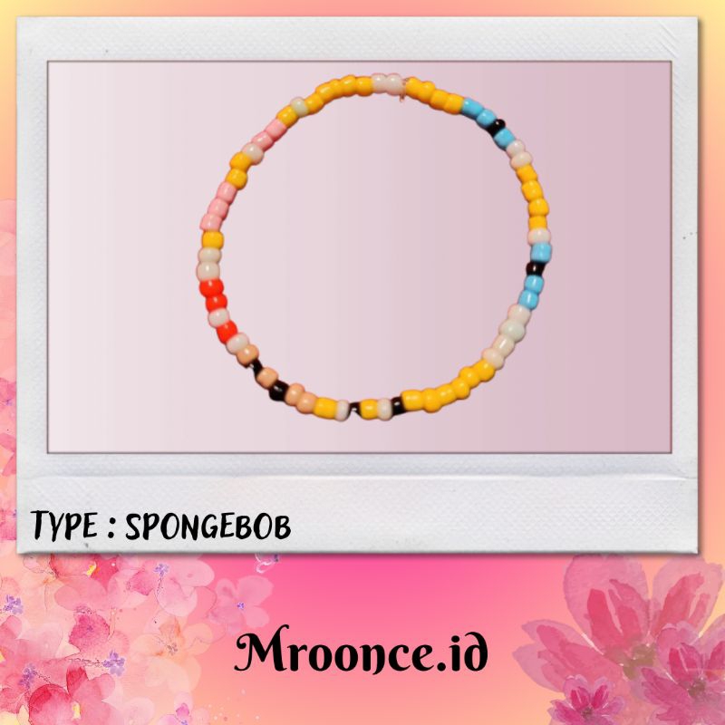 Gelang manik/ Manik Spongebob/ Gelang manik lucu/ Gelang manik simple