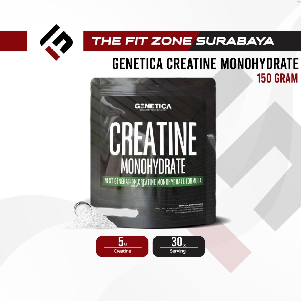GENETICA Creatine Monohydrate 150 gram Suplemen Fitness Creatine Monohydrate