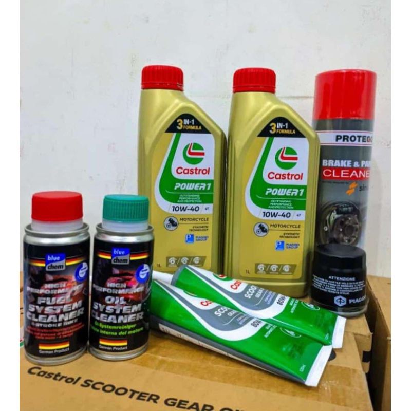 Paketan Oli Castrol Dan Chemical Rekomendasi Piaggio Vespa