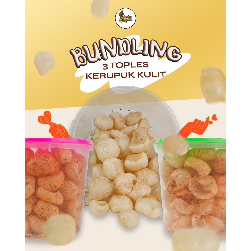 

KERUPUK KULIT SAPI (DOROKDOK) - Dapat 3 Toples 5 Liter Rasa Original Pedas