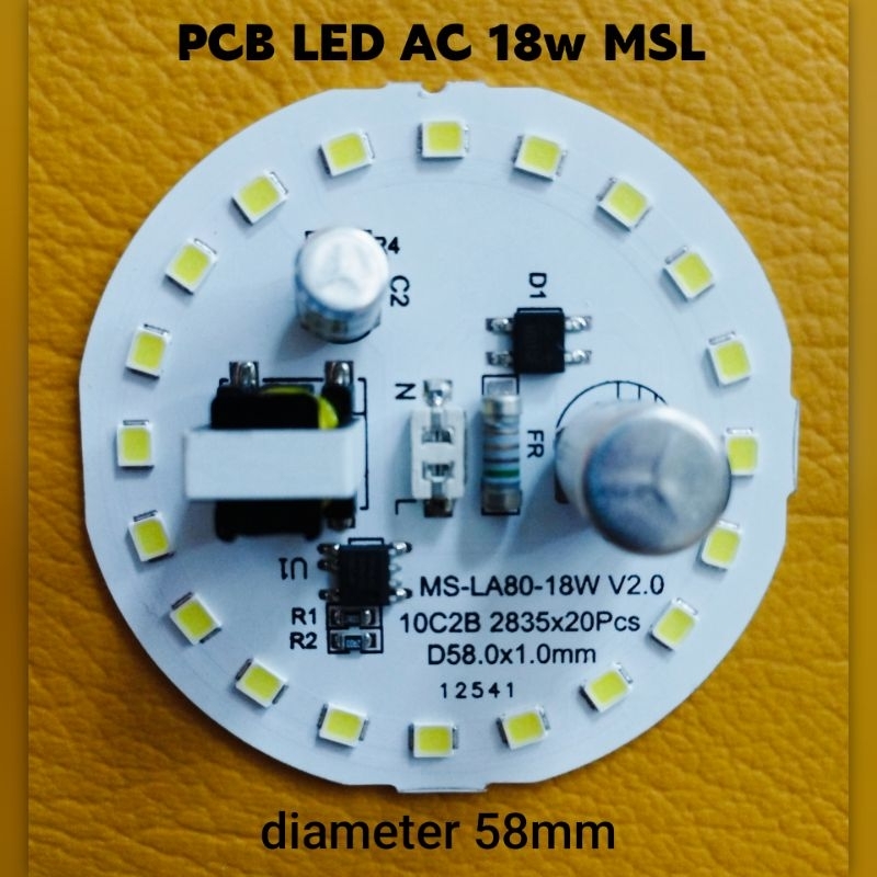 PCB LAMPU LED AC 18W MSL
