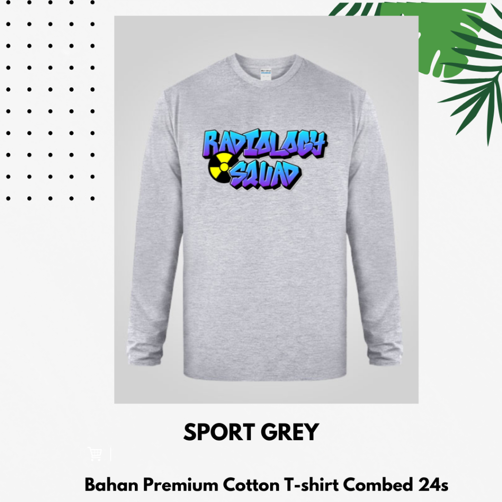 T-shirt Kaos Lengan Panjang RADIOLOGY SQUAD Kaos Radiologi Radiografer Radiographer Kaos Keren Radio