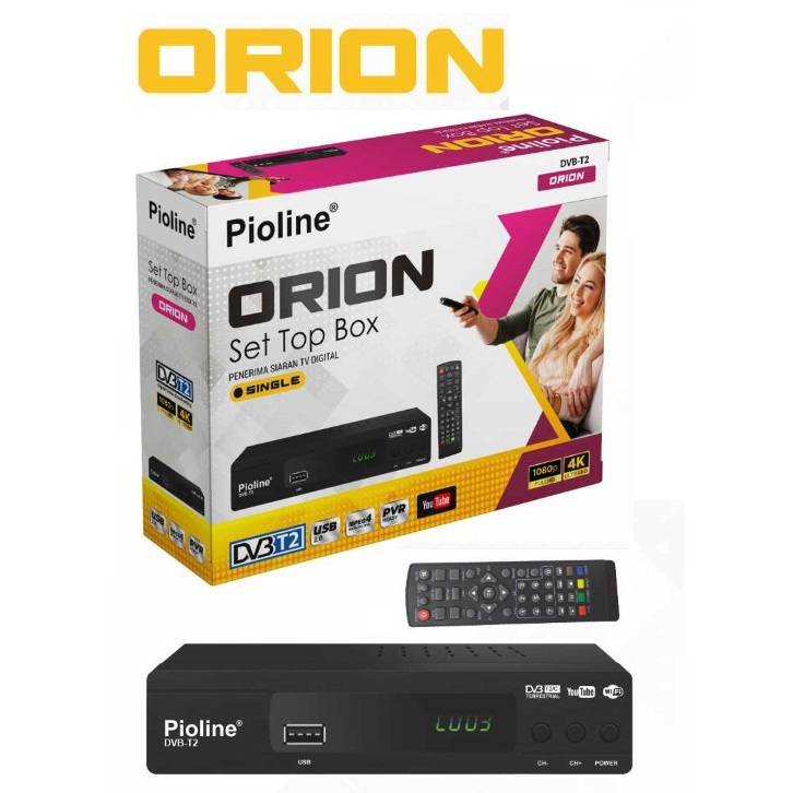 Set Top Box T2 Pioline/STB ORION Penangkap Siaran TV Digital Bagus Berkualitas ORION-DVB-T2