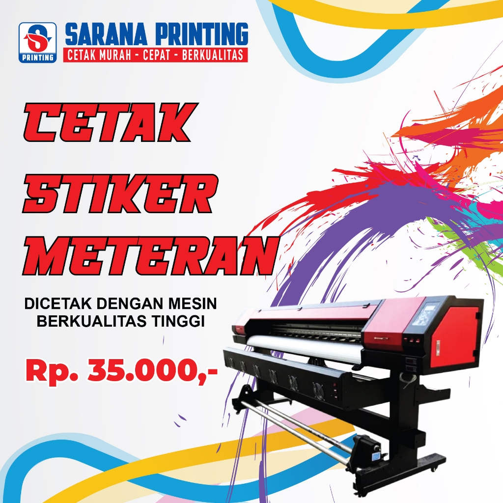 Cetak Stiker Vinyl Meteran Indoor