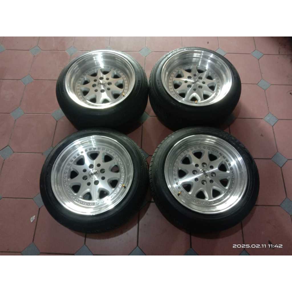 VELG SECOND RACING HSR BRABUS RING 16X8/9 ET 30/25 PCD 4X100/114 + BAN FALKEN 3 DUNLOP 1