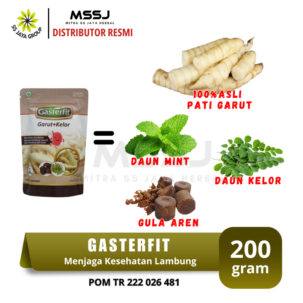 ORIGINAL PATI GARUT ASLI - GASTERFIT 200GR SUDAH BPOM HALAL MUI