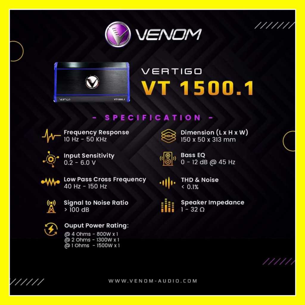 Venom Monoblok Vertigo VT1500.1 Mono Vertigo Series