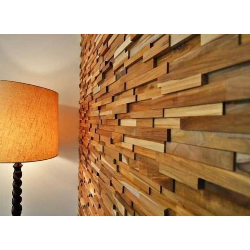 kayu jati dinding wood panel