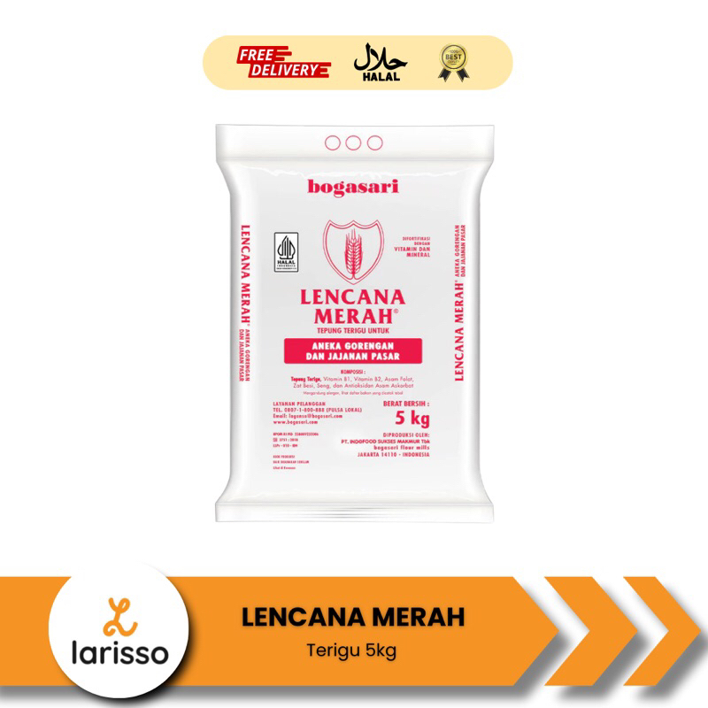 

Tepung Terigu Lencana Merah 5 Kg