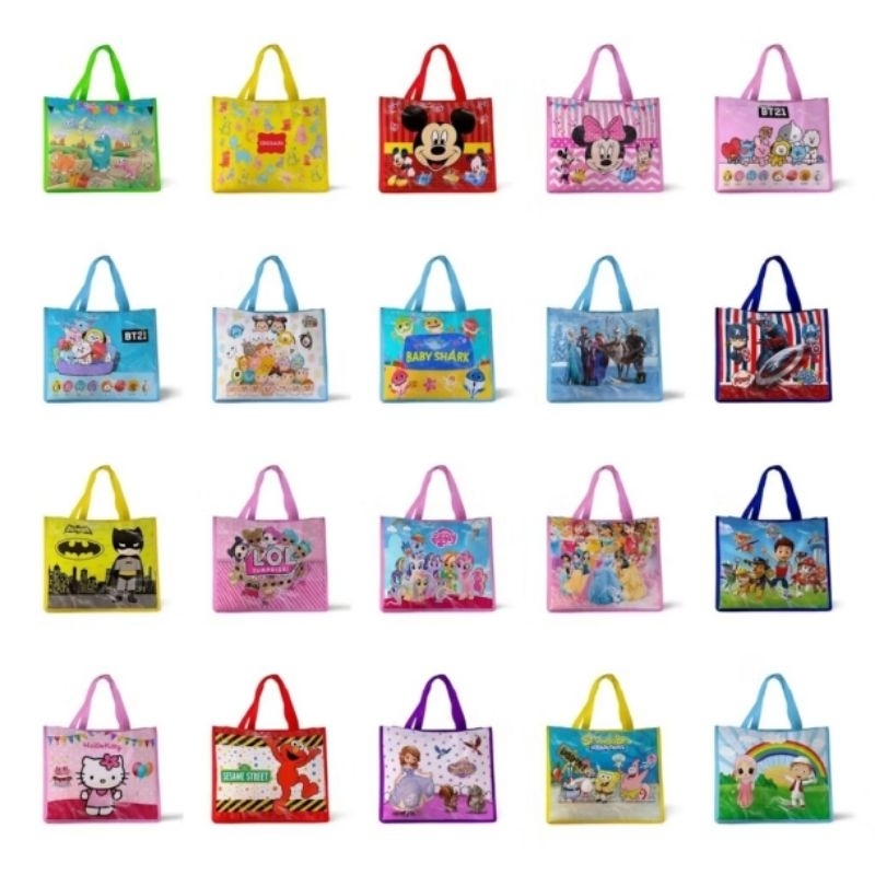 

Tas Ultah / Tas Ulang Tahun Anak / Goodie Bag Hampers Souvenir (50gsm) (25cm x 20cm x 13cm) (LANDSCAPE)