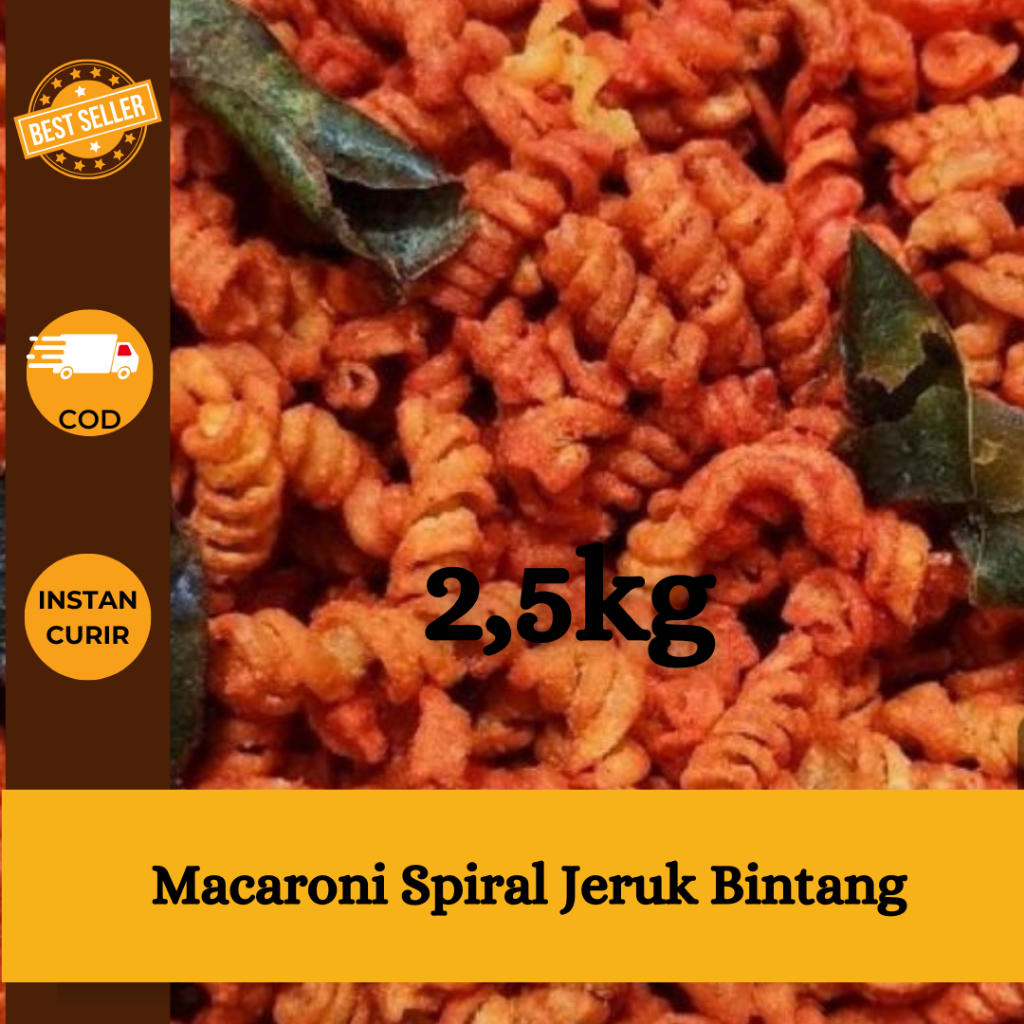

Macaroni Spiral Jeruk Bintang 2.5kg ori pedas