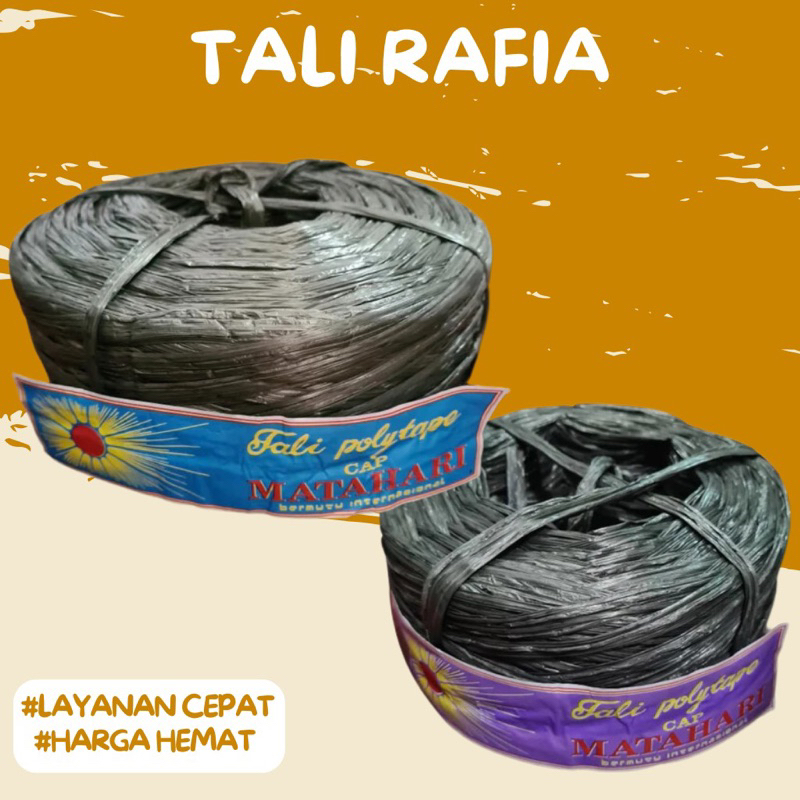 

Tali Plastik Rafia Hitam 2kg 200gr 4kg 400gr