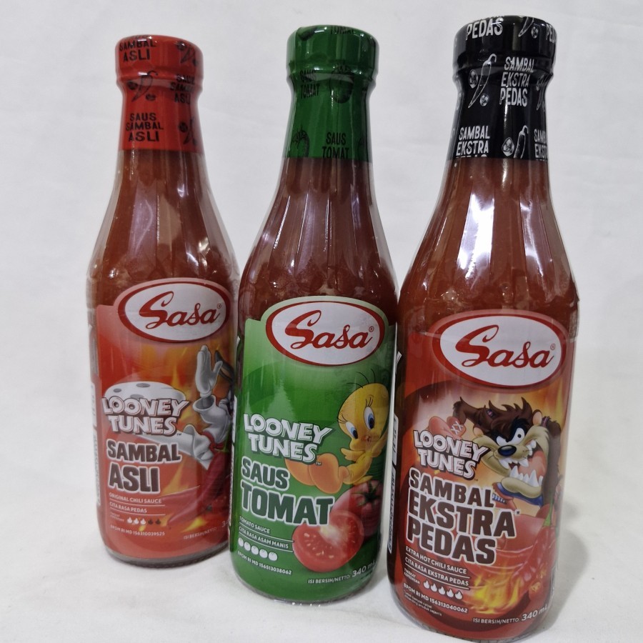 

Sasa Looney Tunes Sambal Sasa / Saus Tomat / Sambal Asli / Sambal Extra Pedas 340ml