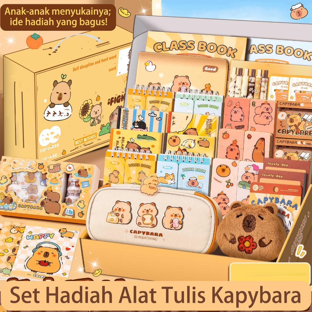 

Kotak Hadiah Set Alat Tulis Kapybara Hadiah Ulang Tahun Hadiah Perlengkapan Sekolah Anak Perempuan