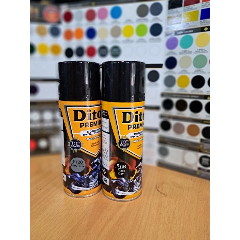 paket epoxy kode 9120 dan black doff kode 9184 cat diton premium