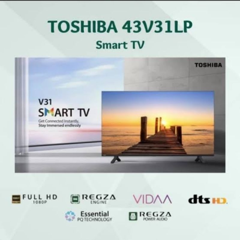 TOSHIBA Smart TV 43V31LP LED 43 Inch Full HD Bezel Less Vidaa FHD