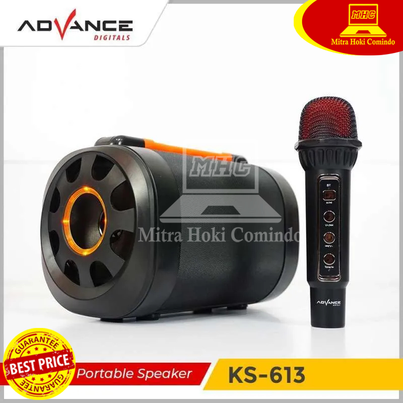 Speaker Portable Bluetooth Advance KS613 FREE 1 Mic Wireless