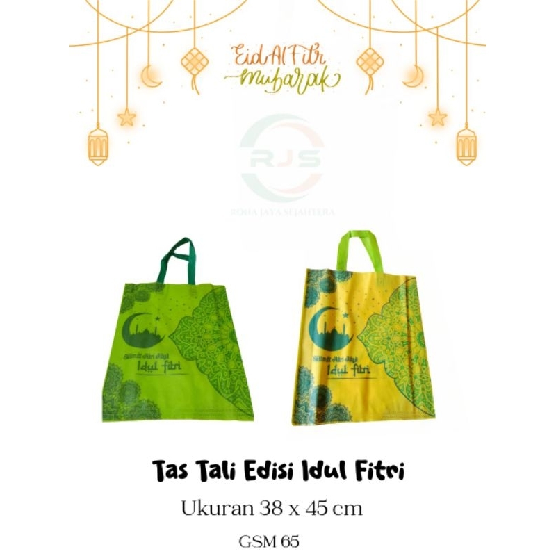 

(Isi 12 pcs) Lusinan Tas Lebaran 38x45 Tas Tali Pres Tas Lebaran Tas HLS Tas Sablon Tas Bingkisan Tas Hampers Tas Snack Tas Lebaran Tas Idul Fitri Tas Murah Tas Bagus Tas Spunbong