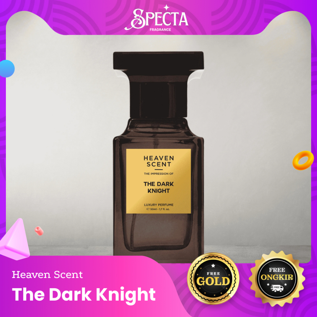 Heaven Scent Parfum THE DARK KNIGHT (FREE GOLD) ORIGINAL 50 ml OFFICIAL PARTNER Farfum Pria Wanita N