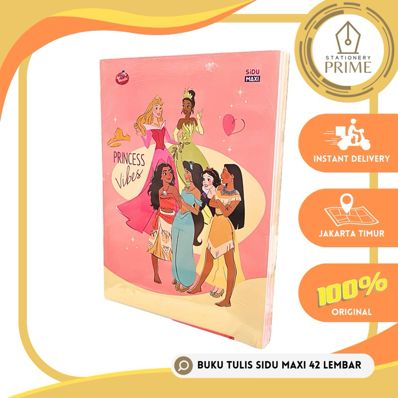

bib Buku Tulis Sinar Dunia / SIDU Maxi 42 Lembar Campus Disney Princess Marvel (1 Pack Isi 5 Buku)