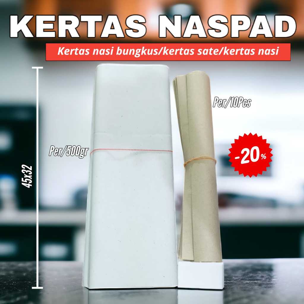 [500gr] Kertas Nasi Coklat | Putih | Kertas Nasi Bungkus | Kertas Nasi Padang | Kertas Alas Nasi