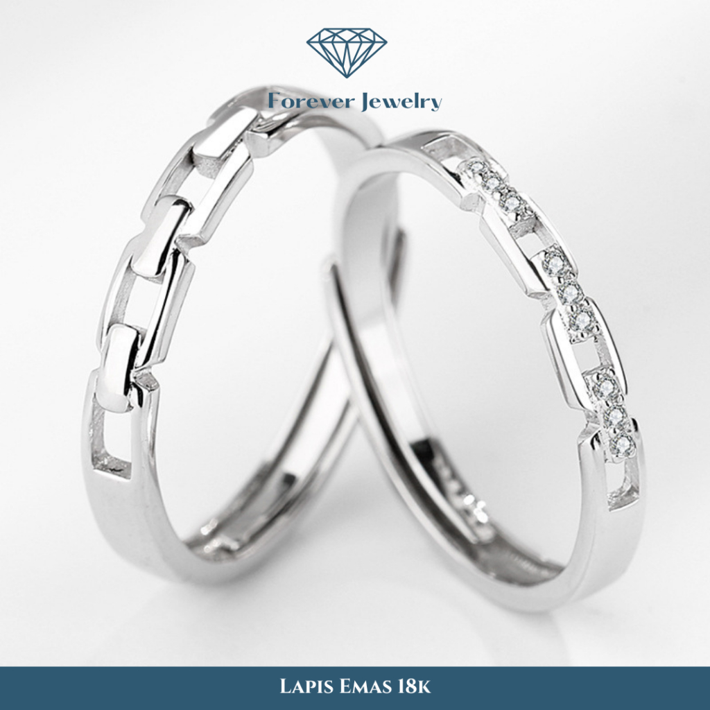 Cincin Couple Adjustable Anti Karat - Couple Ring Tunangan Lea Arnold Forever Jewelry