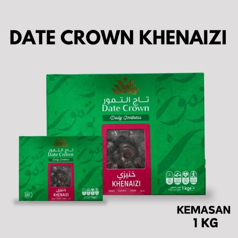 

Kurma Date Crown KHENAIZI PREMIUM 1kg Cita Rasa Timur Tengah BEST SELLER
