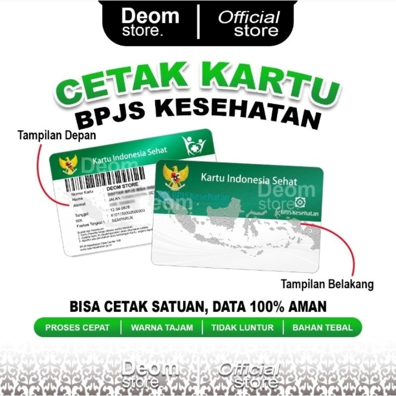 

Cetak Kartu BPJS - Satuan Tanpa Minimal Order - Langsung Jadi