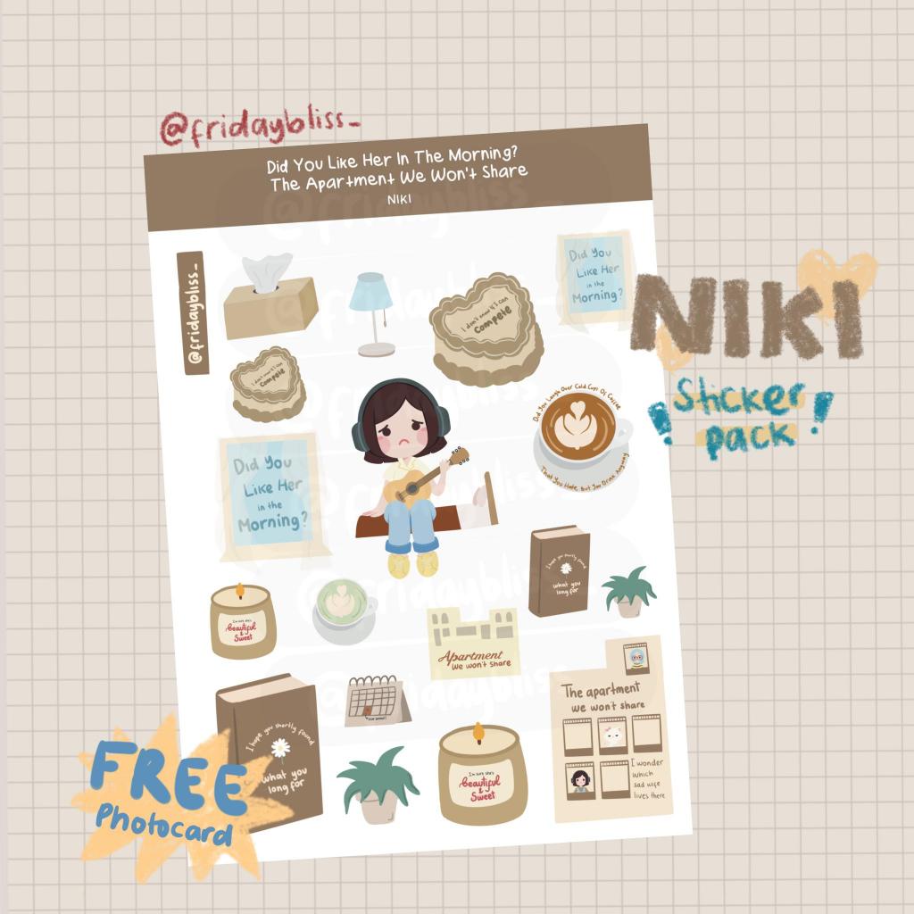 

STICKER SHEET NIKI - DID YOU LIKE HER IN THE MORNING & THE APARTMENT WE WON'T SHARE