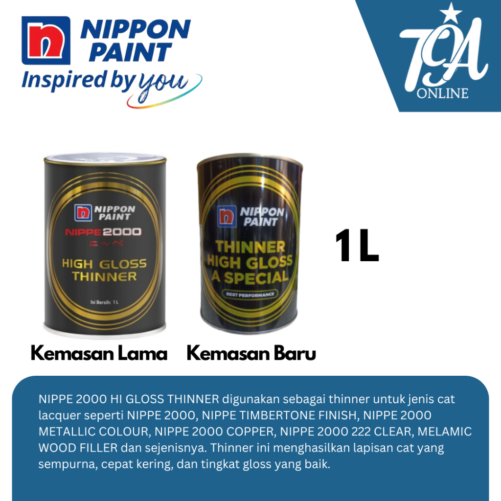 NIPPON PAINT Thinner High Gloss A Special 1 Liter