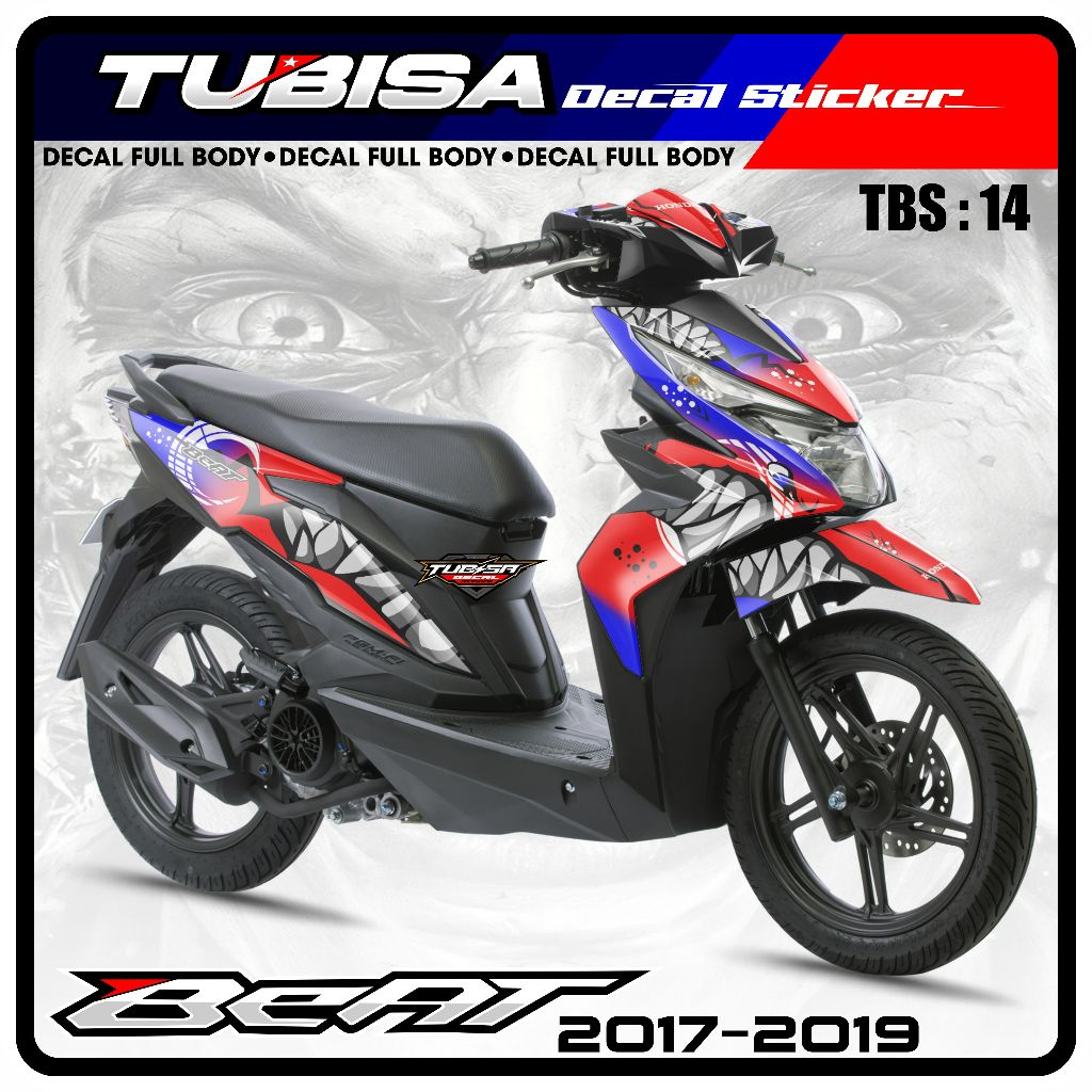 Stiker Full Body BEAT Fi, Esp, iSS - Decal Sticker Striping Standar Premium Racing. TBS.14