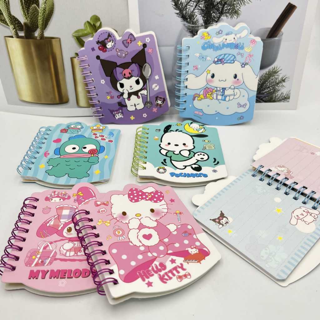 

Sanrio Note Book Collection kuromi my melody pochacco buku tulis catatan mini leather sticker NB005