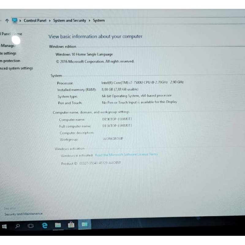 Asus vivobook core i7