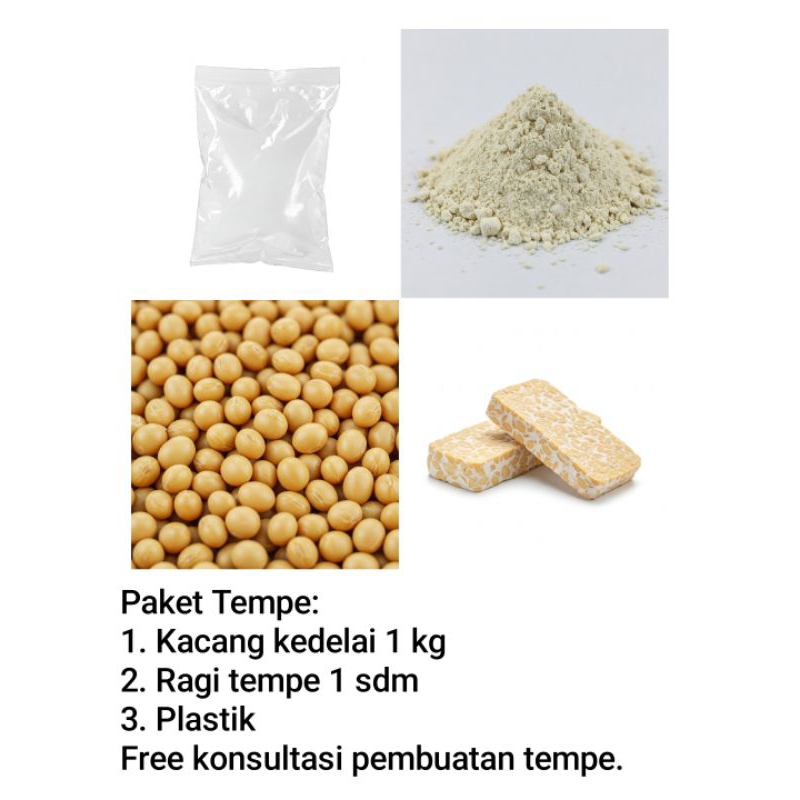 

Paket Pembuatan Tempe (kacang kedelai 1kg + ragi + plastik) Free konsultasi Pembuatan - Kedelai Organik Non GMO