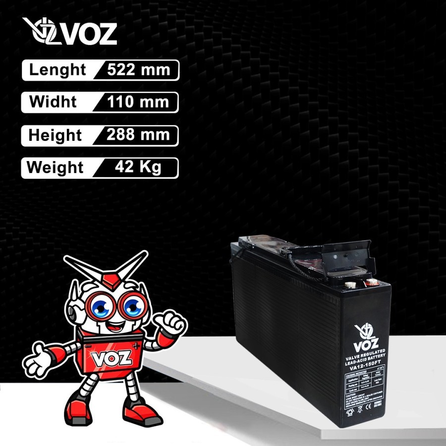 Voz Baterai VRLA 12V 150Ah - Front Terminal | Baterai UPS/BATTERY SOLAR PANEL/UPS VRLA 12V150AH ORIG