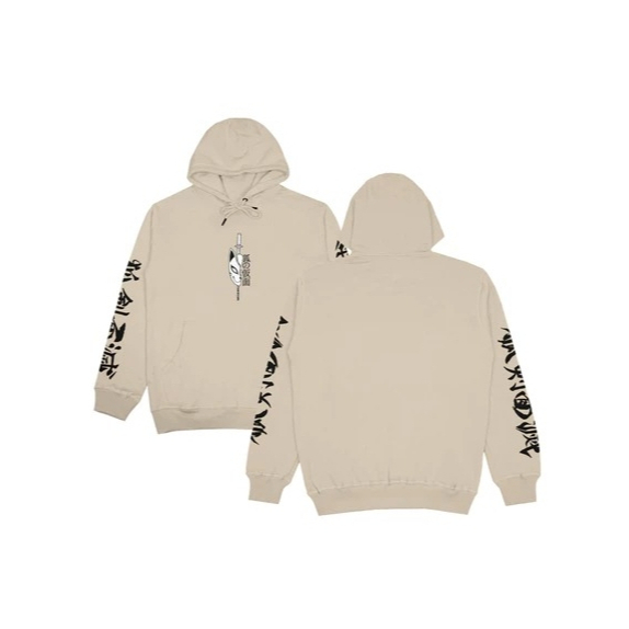 NEW SOUL - Jaket Sweater Hoodie Pria Wanita Unisex Hoodie Motif Print  Samurai Cat Japanese Style