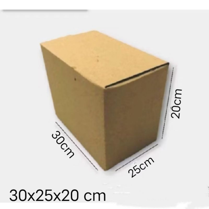 

kardus box Ukuran 30x25x20 cm single wall polos