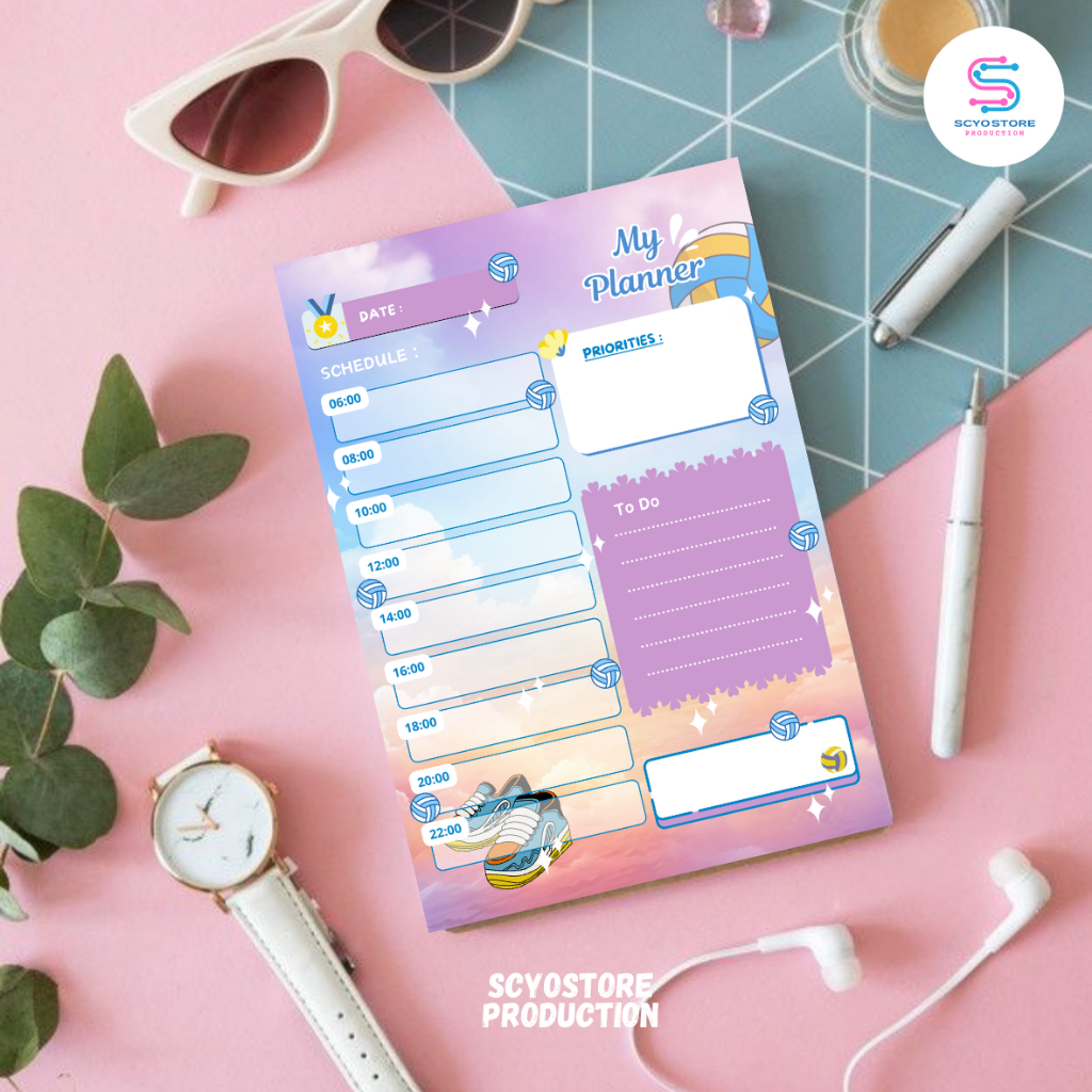 

Volleyball Notebook A6 Buku Diary Aesthetic Scrapbook Jurnal Catatan Notepad 30 Lembar