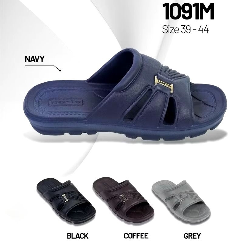 sandal selop sandal slide pria PORTO 1091M