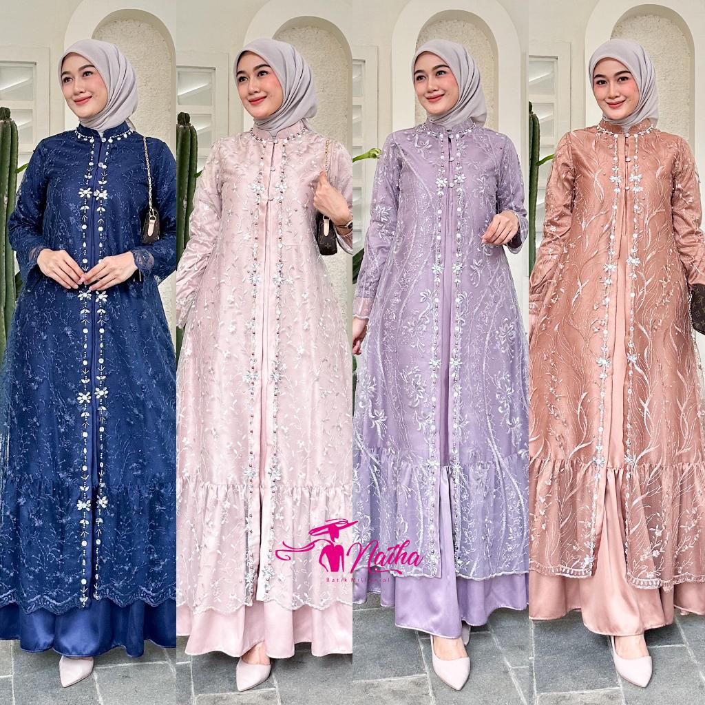 Naiha.id - Ameera OUTER GAUN PESTA//BROKAT FULL PAYET MEWAH//DRESS KONDANGAN//BAJU LEBARAN