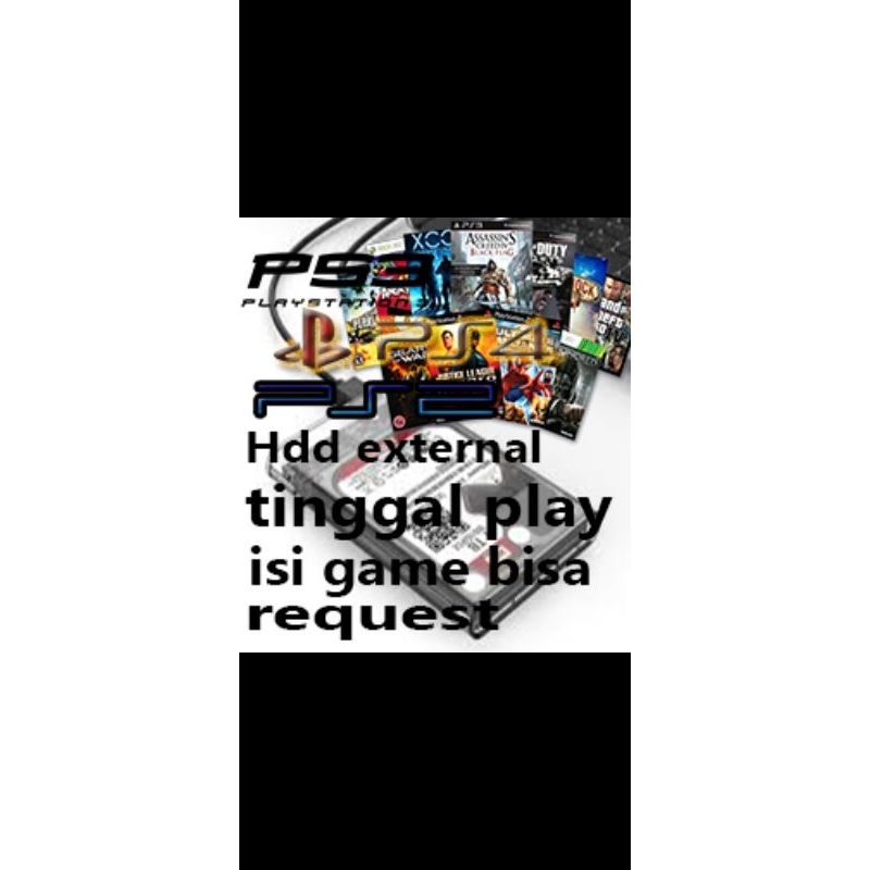 hdd isi game ps 2,ps 3 ,ps4 Pc plug and play bisa request