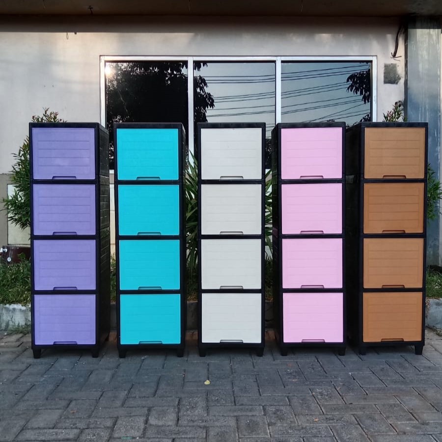 LEMARI CABINET PLASTIK SERBAGUNA SINGLE FLIP | LEMARI PLASTIK 3 SUSUN 4 SUSUN
