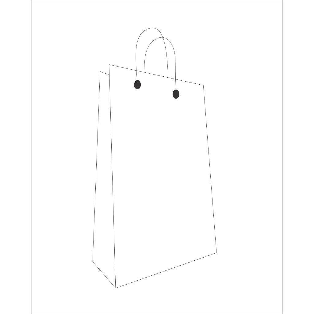 

Paper bag putih custom sablon 20x10x30