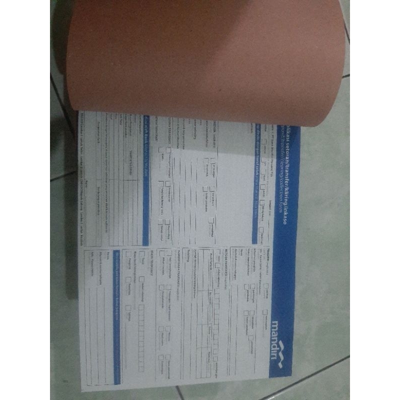 

Slip setoran Mandiri