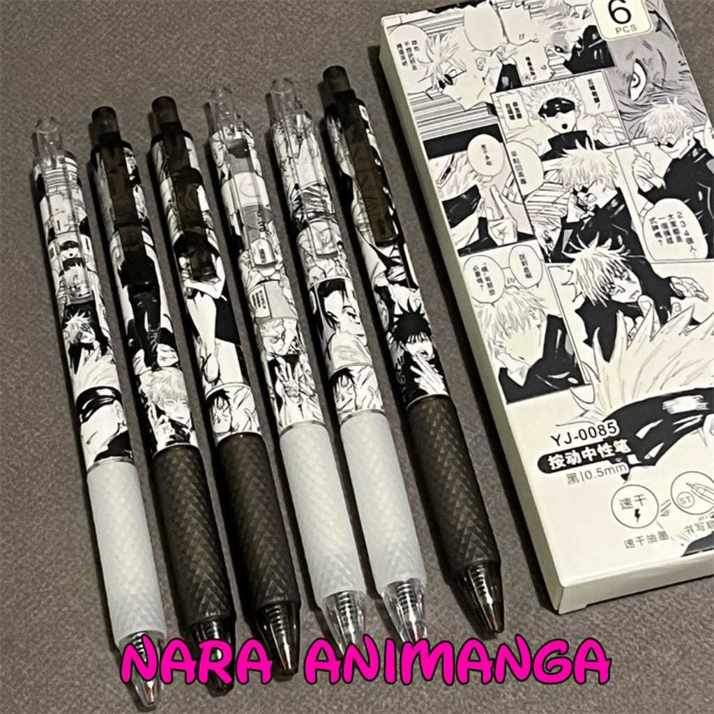 

Nara Animanga Pulpen Gel Karakter Anime Jujutsu Kaisen Gojo Itadori Sukuna