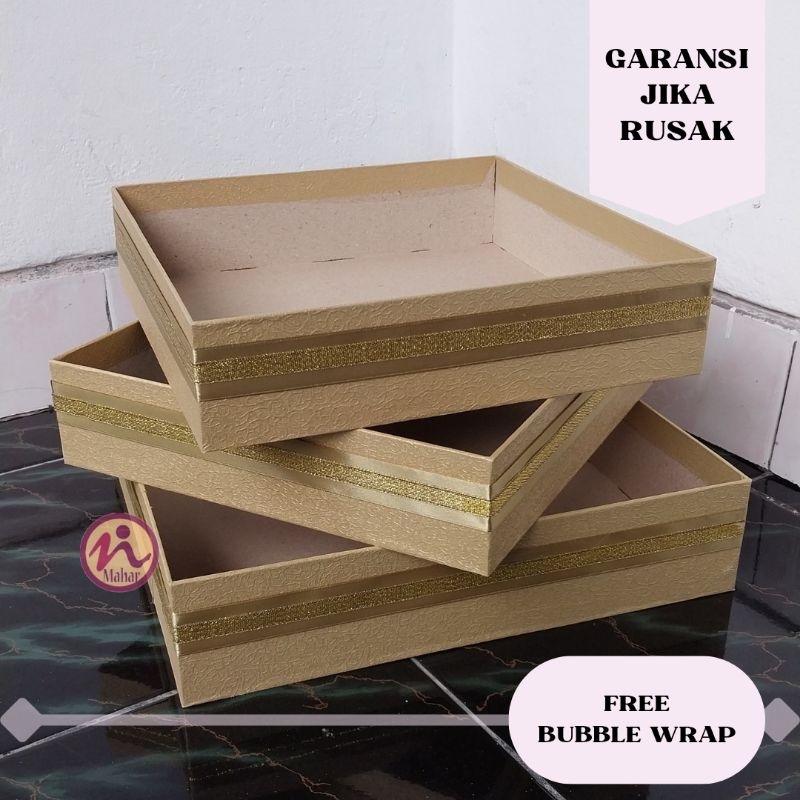 Wadah Hantaran Makanan Lamaran - Kotak Seserahan Pernikahan (Nampan Saja, Tanpa Tutup)