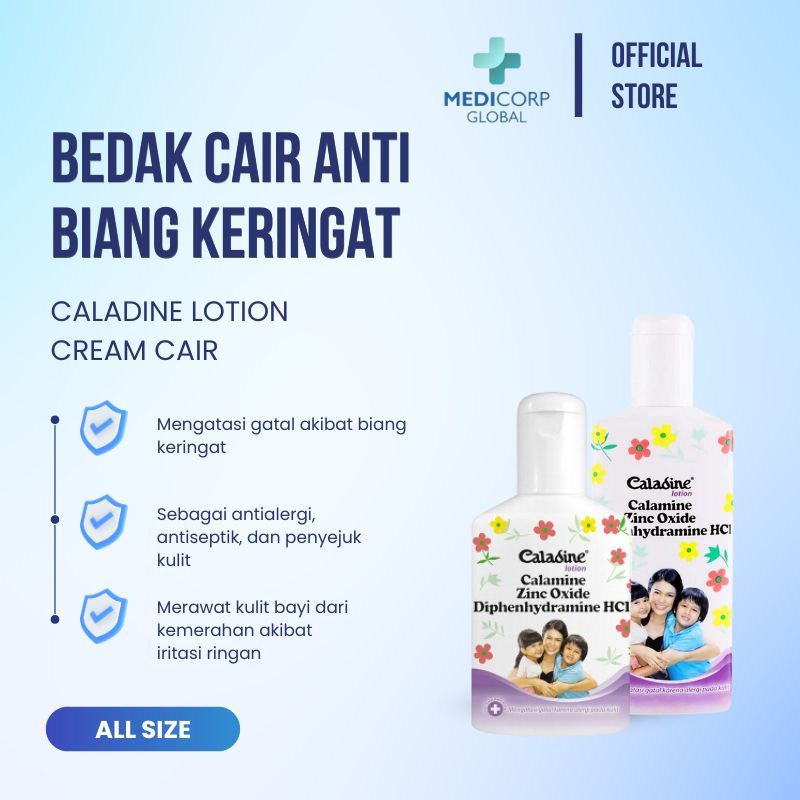 [MEDICORP]  Caladine  Lotion / cream cair untuk gatal alergi bayi 60 95 ml